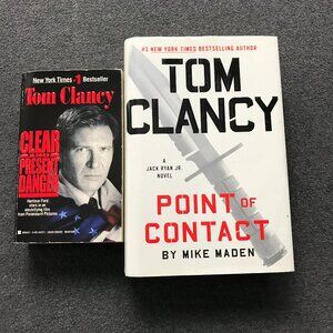 Lot of 2 Tom Clancy Clear and Present Danger + Point of Contact